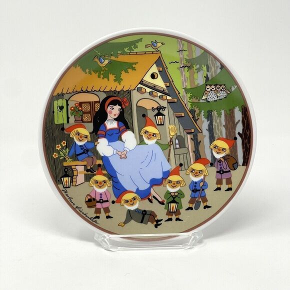 Barbara Fuerstenhoefer Schneewittchen SNOW WHITE 7 DWARFS 7.5” Decorative Plate - Picture 1 of 7